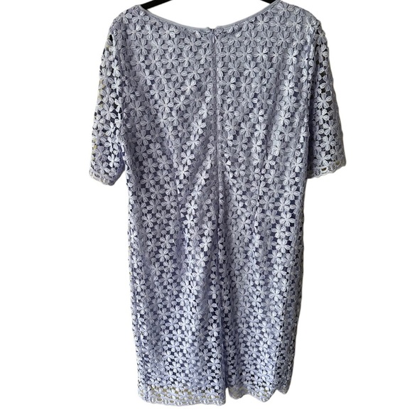 TAHARI ASL Purple Floral Lace Mini Dress - Picture 5 of 5